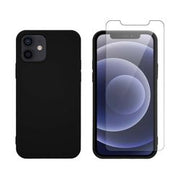 Redshield iPhone 12/12 Pro Silicone Black Case & Tempered Glass 2