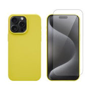 Redshield Silicone Case & Glass Set Yellow für iPhone 15 Pro Max 2
