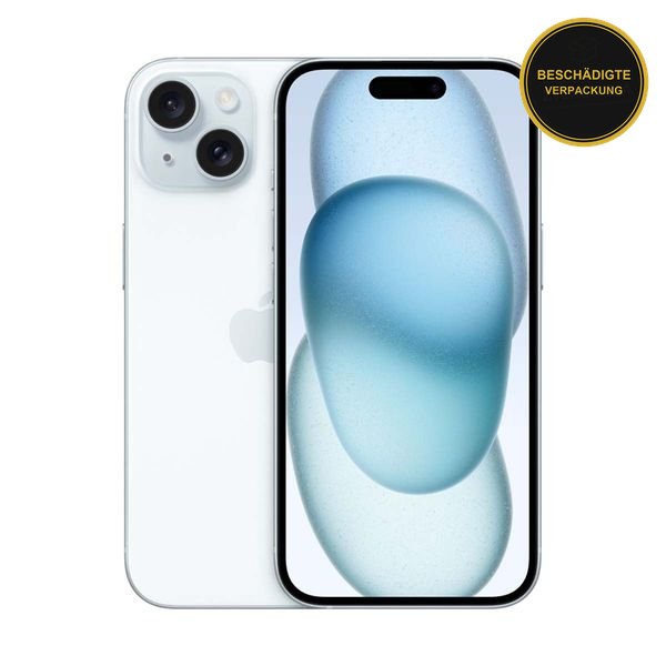 Apple iPhone 15 128GB Blue · beschädigte Verpackung
