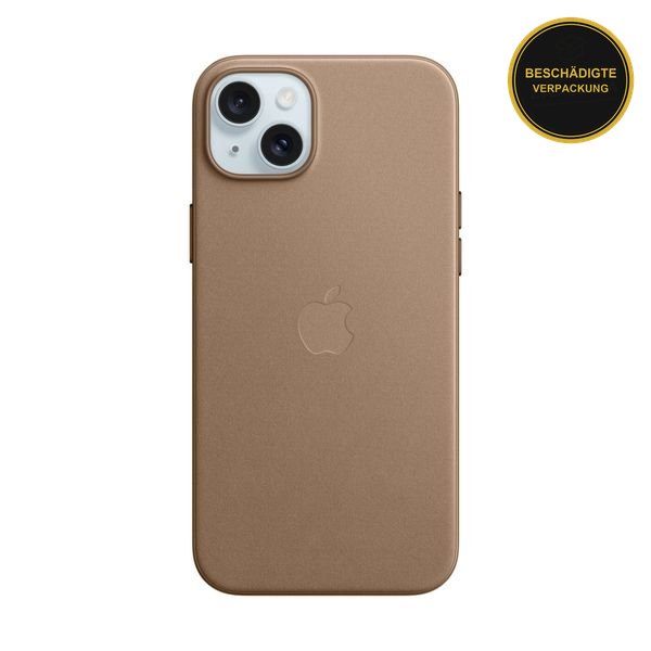 Apple iPhone 15 Plus FineWoven Case with MagSafe Taupe · beschädigte Verpackung