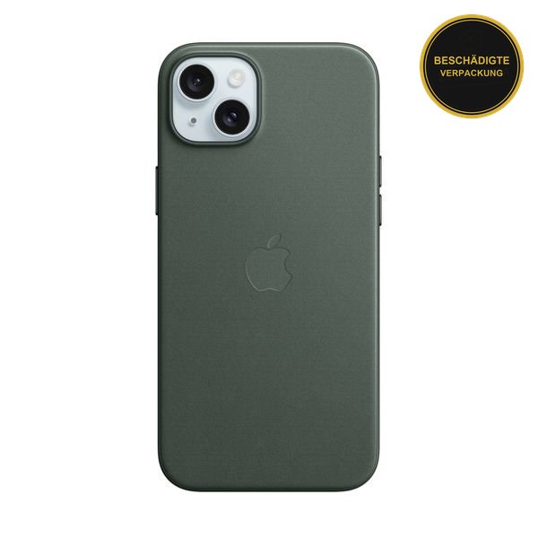 Apple iPhone 15 Plus FineWoven EverGreen · beschädigte Verpackung
