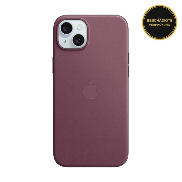 Apple iPhone 15 Plus FineWoven Mulberry · beschädigte Verpackung