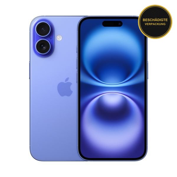 Apple iPhone 16 128GB Ultramarine · beschädigte Verpackung