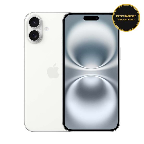 Apple iPhone 16 Plus 256GB White · beschädigte Verpackung