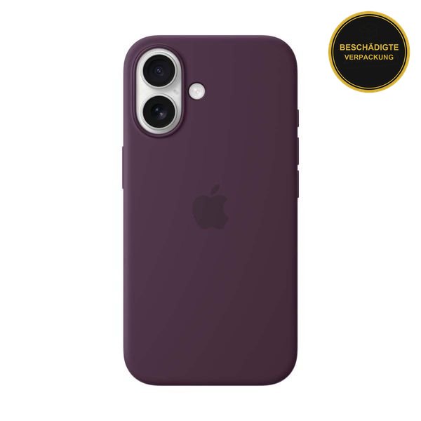 Apple iPhone 16 Silicone Case with MagSafe Plum · beschädigte Verpackung
