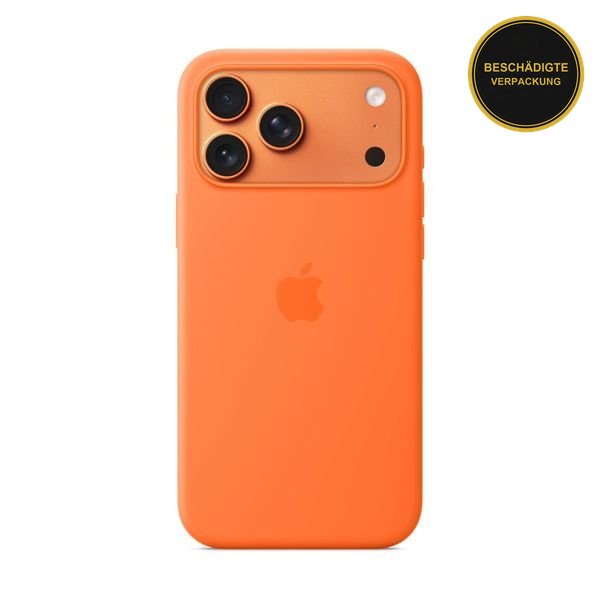 Apple iPhone 17 Pro Max Silicone Case with MagSafe Orange · beschädigte Verpackung