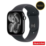 Apple Watch Series 11 GPS 46mm Jet Black Aluminium Case mit Black Sport Band - M/L 1