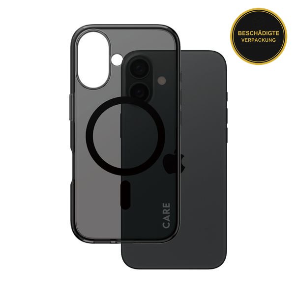 CARE by PanzerGlass iPhone 16 Flagship Smokey Magsafe Black · beschädigte Verpackung