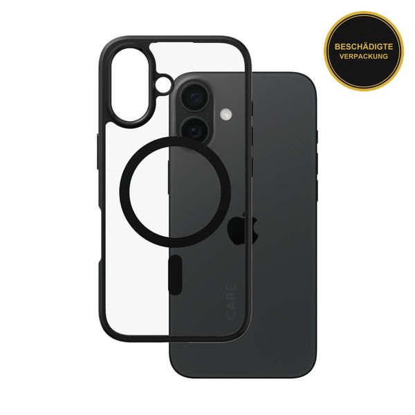 CARE by PanzerGlass iPhone 16 Flagship Urban Magsafe Black Frame · beschädigte Verpackung