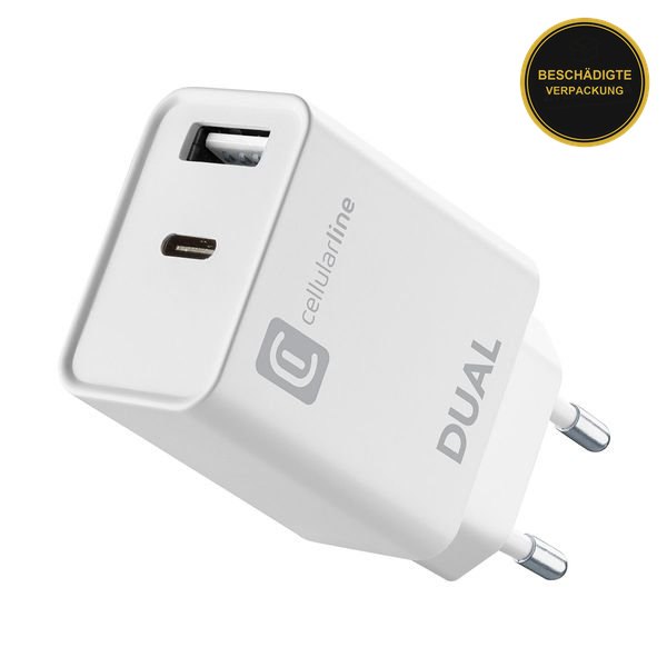 Cellular Line Dual PD (USB TYPE-C) 20W · beschädigte Verpackung