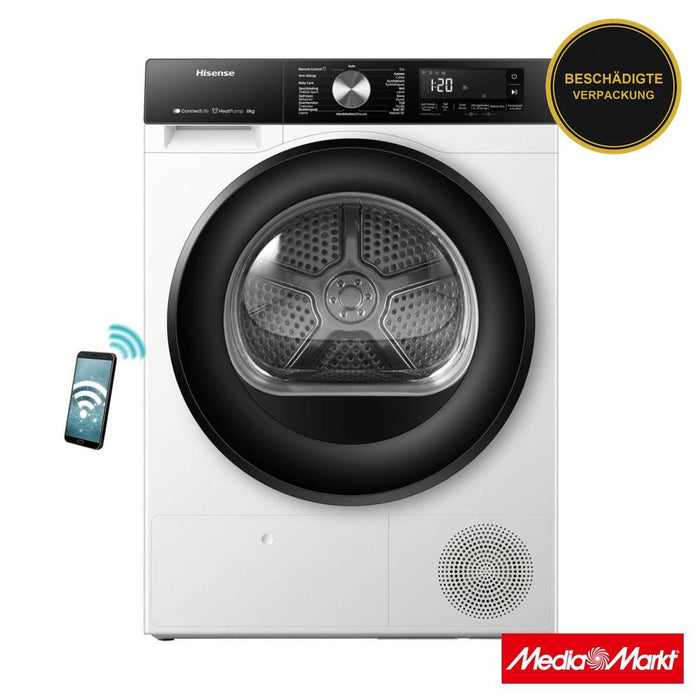 Hisense DH3S802BW2 8kg · beschädigte Verpackung