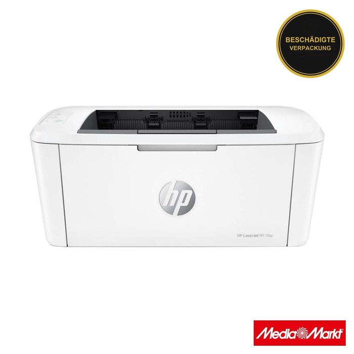 HP M110W · beschädigte Verpackung