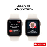 Apple Watch SE 3 GPS 40mm Starlight Aluminium Case Starlight mit Sport Band S/M 9