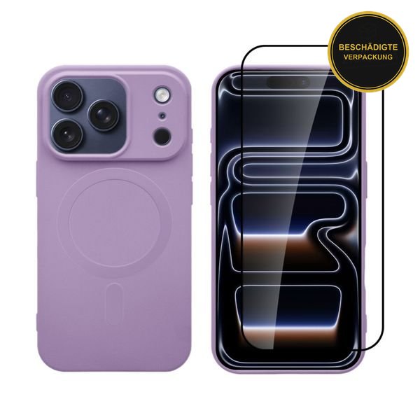 Redshield iPhone 17 Pro Magsafe Silicone Case & Full Face Glass Purple · beschädigte Verpackung