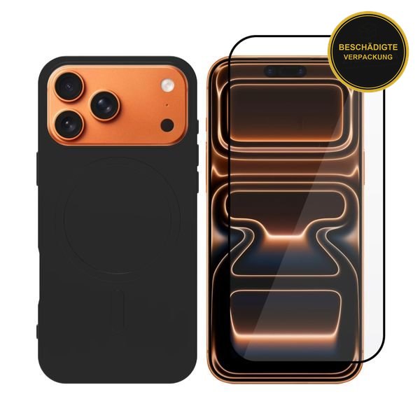 Redshield iPhone 17 Pro Max Magsafe Silicone Case & Full Face Glass Black