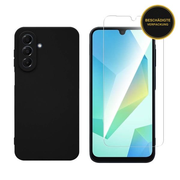 Redshield Samsung A17 Silicone Case & Tempered Glass Black · beschädigte Verpackung
