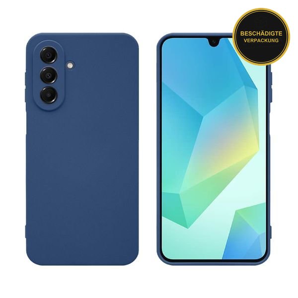 Redshield Samsung A17 Silicone Case & Tempered Glass Navy Blue
