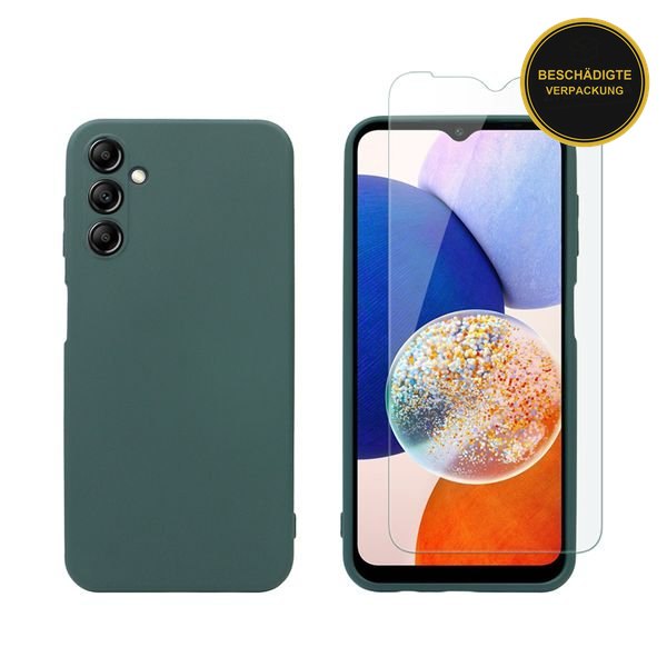 Redshield Samsung Galaxy A14 TPU & Tempered Glass Green · beschädigte Verpackung