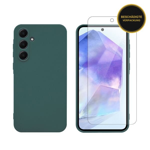 Redshield Samsung Galaxy A35 TPU Green & Tempered Glass