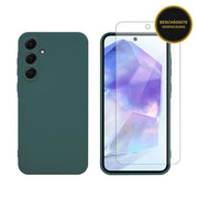 Redshield Samsung Galaxy A35 TPU Green & Tempered Glass 1