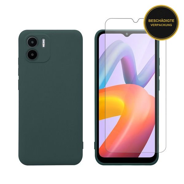 Redshield Xiaomi Redmi A2 TPU & Tempered Glass Green · beschädigte Verpackung