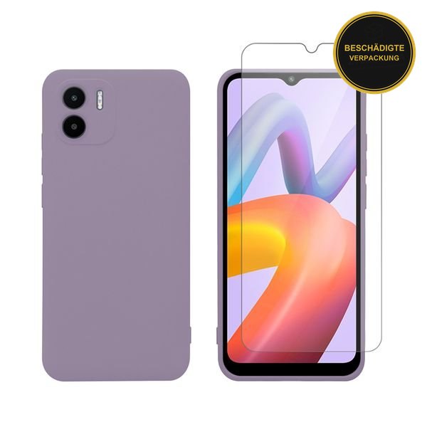 Redshield Xiaomi Redmi A2 TPU & Tempered Glass Purple · beschädigte Verpackung