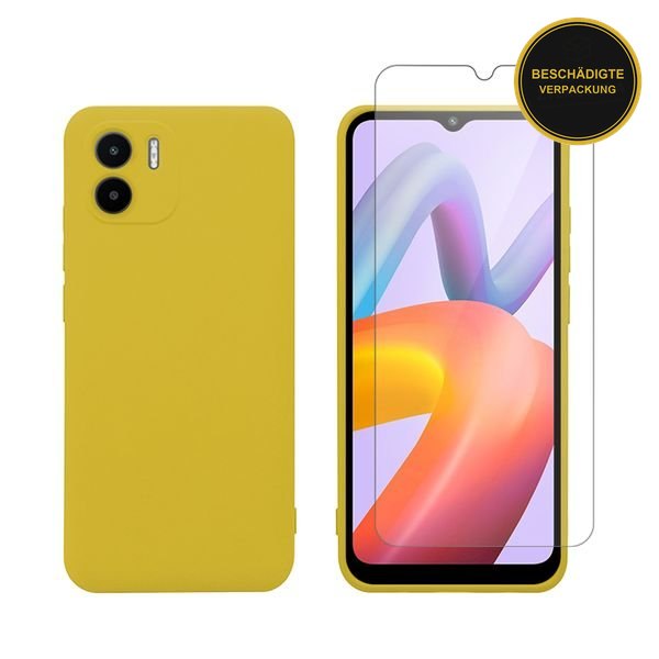 Redshield Xiaomi Redmi A2 TPU & Tempered Glass Yellow · beschädigte Verpackung