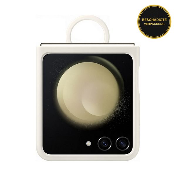 Samsung Galaxy Z Flip5 Silicone With Ring Cream · beschädigte Verpackung