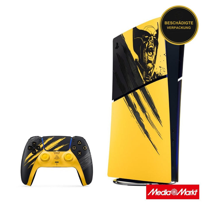 Sony PS5 Digital Edition & Marvel’s Wolverine  Battle Yellow Limited Edition · beschädigte Verpackung