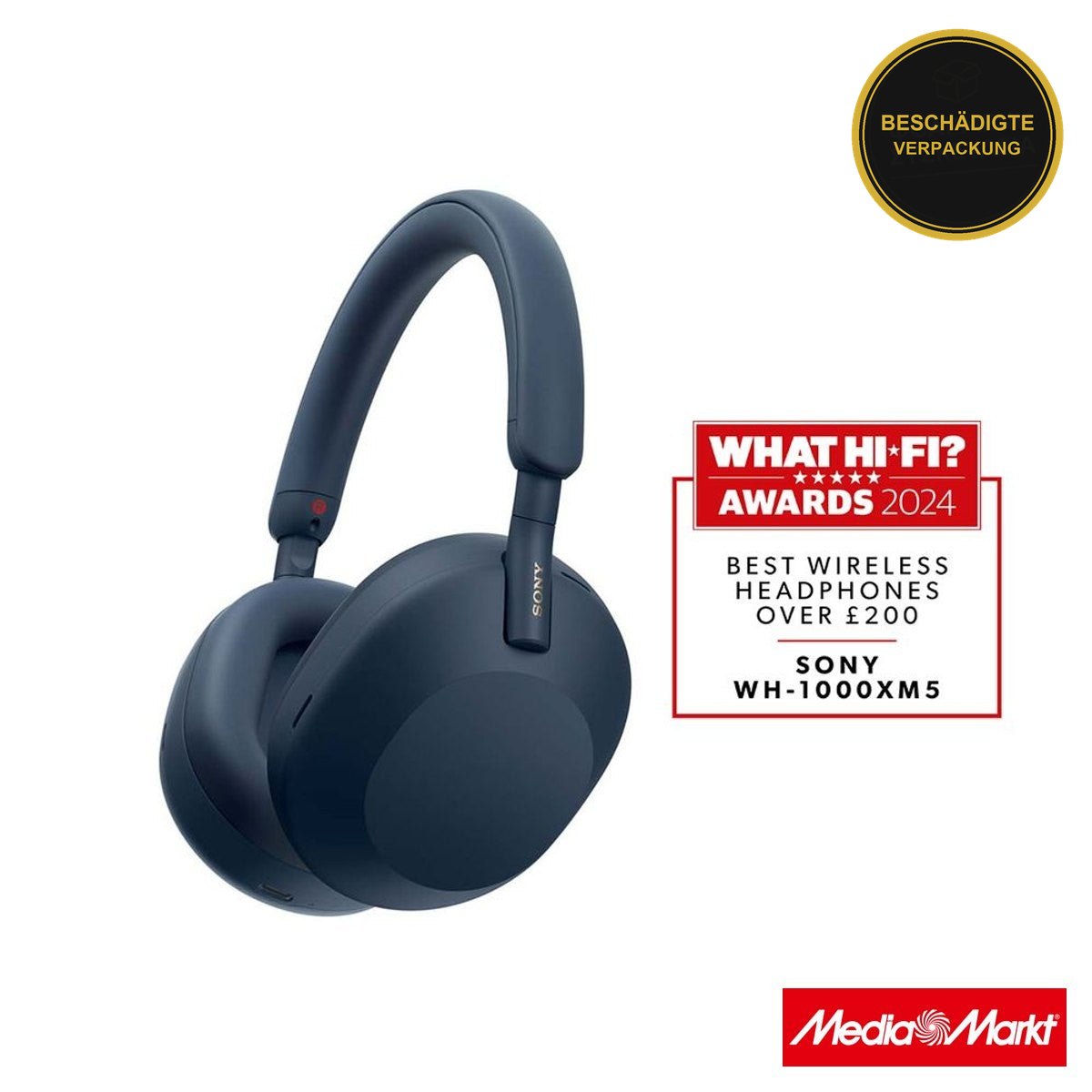 Sony WH-1000XM5 Noise Cancelling Wireless Headphones Midnight Blue