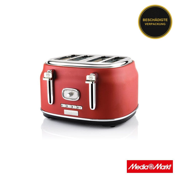 Westinghouse WKTTB809RD Retro Cranberry Red 4 Platten · beschädigte Verpackung